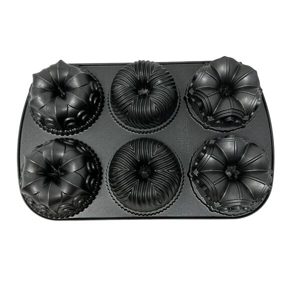 Nordic Ware 6 Cup Mini Bundtlette Baking Pan Assorted Design Variations - Picture 1 of 5